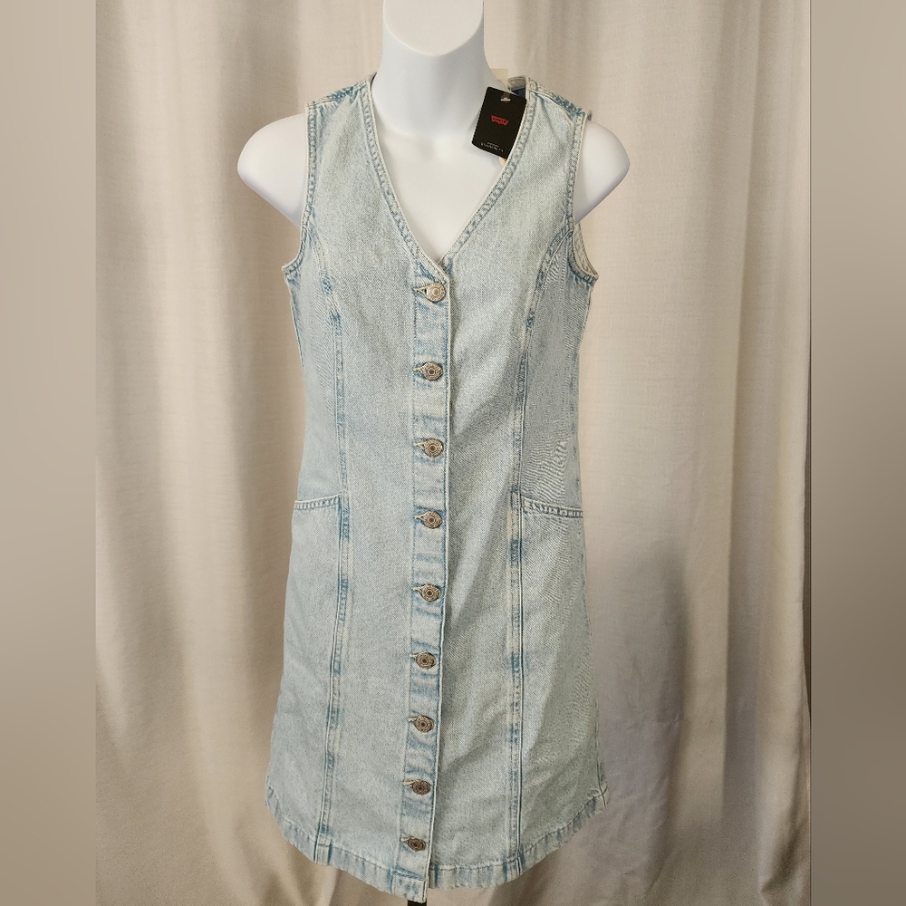 Levi's Light Blue Denim Sleeveless Dress